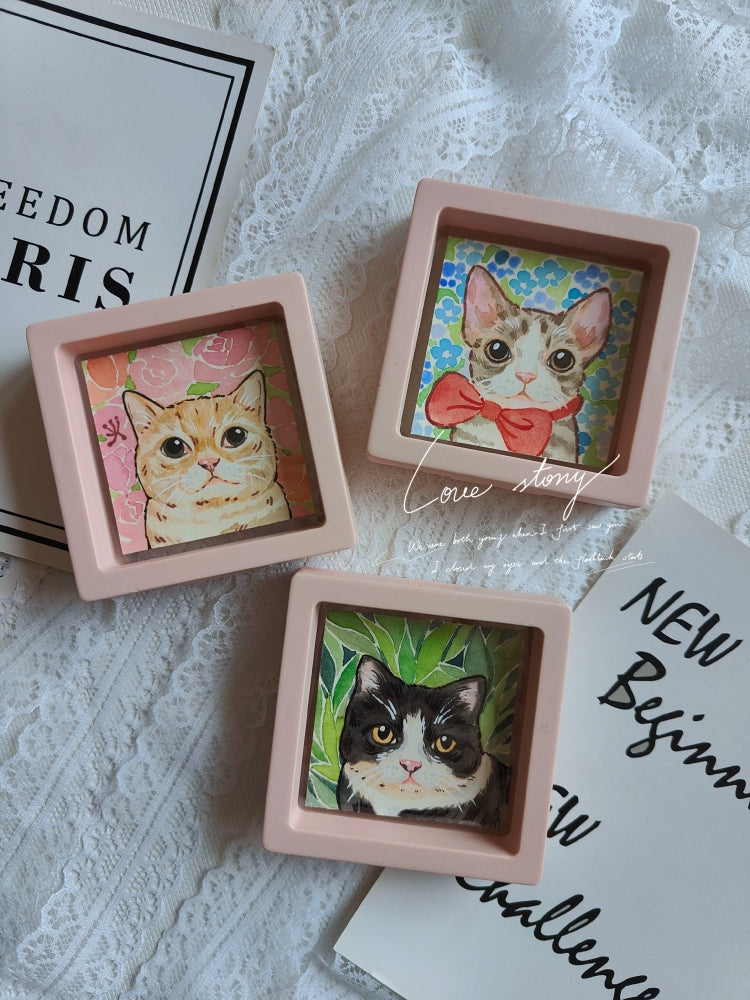 Custom Hand-Painted Watercolor Pet Portraits - Cute Style Animal Illustrations - Cat and Dog Portraits