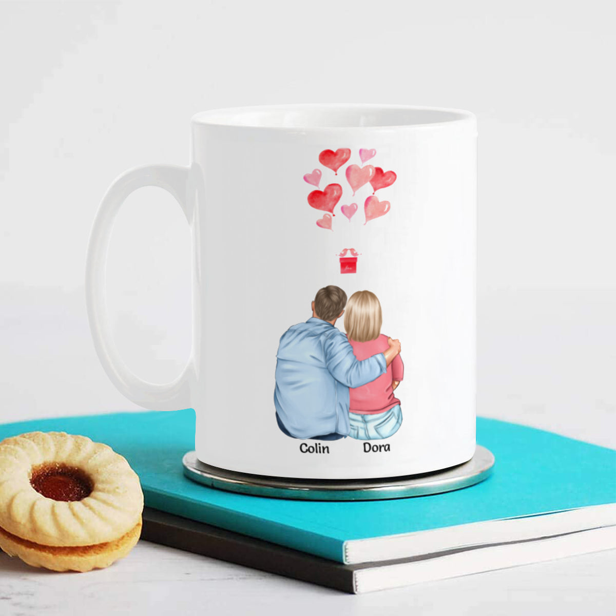 Somos nosotros. Mucho amor: taza personalizada para parejas y enamorados