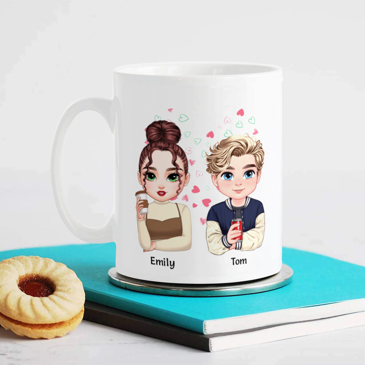 Caminaría a través del fuego por ti - Taza de café personalizada para hermanos