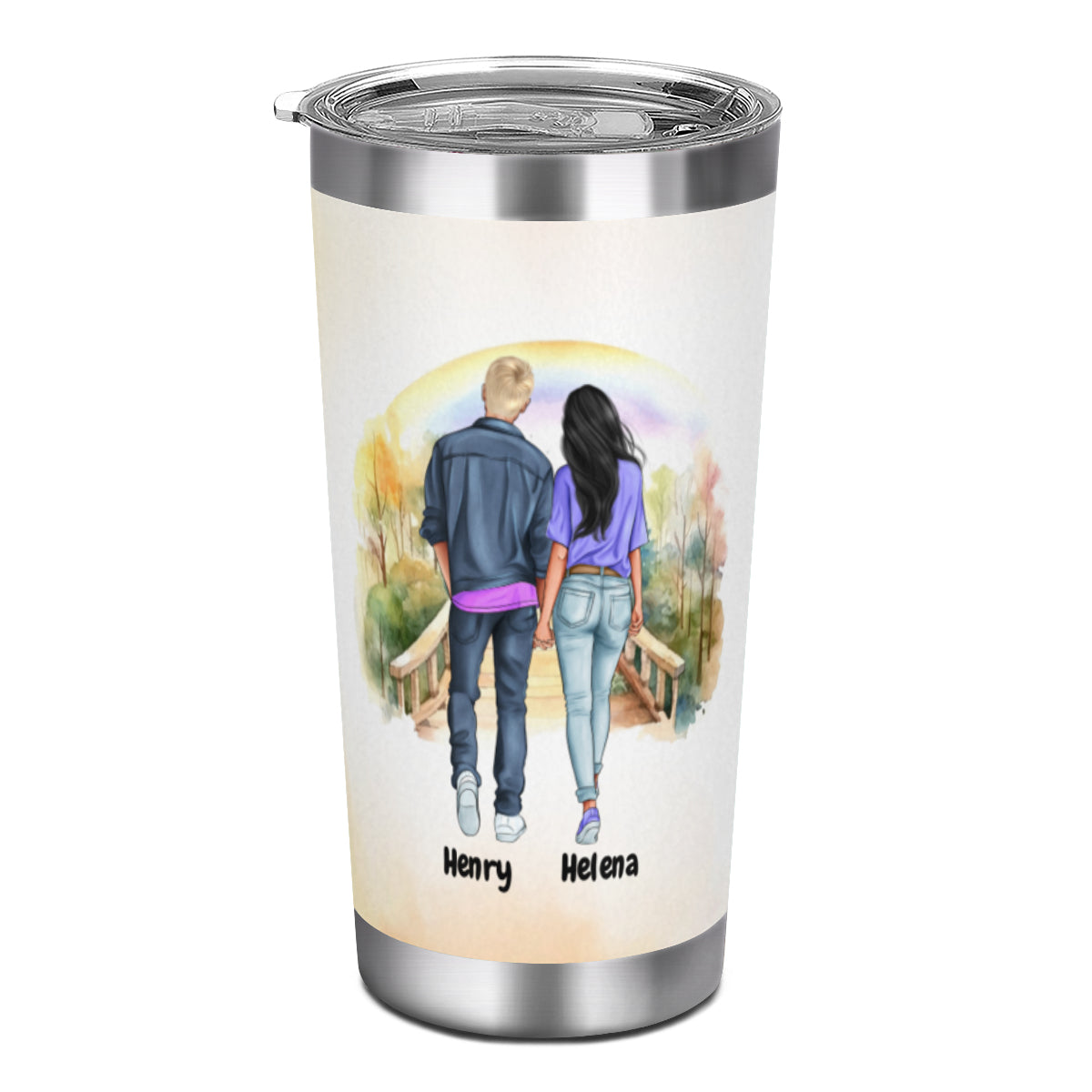 Golpeándose el uno al otro: vaso de regalo personalizado para amantes o parejas