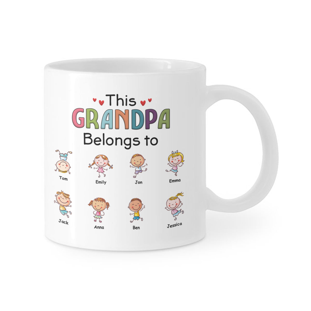 This Grandpa Belongs To - Custom Mugs for Grandpa