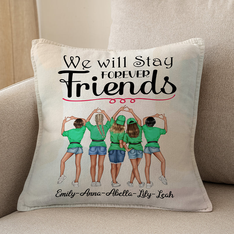 Seremos amigos por siempre: almohada personalizada para mejores amigas