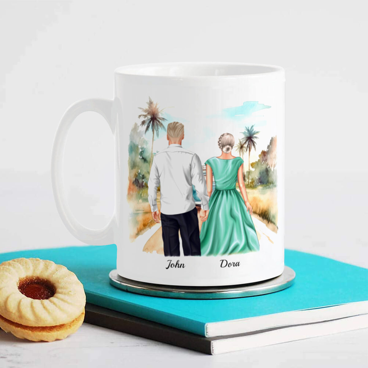 Toda historia de amor es hermosa: regalo de taza personalizado para pareja o amante