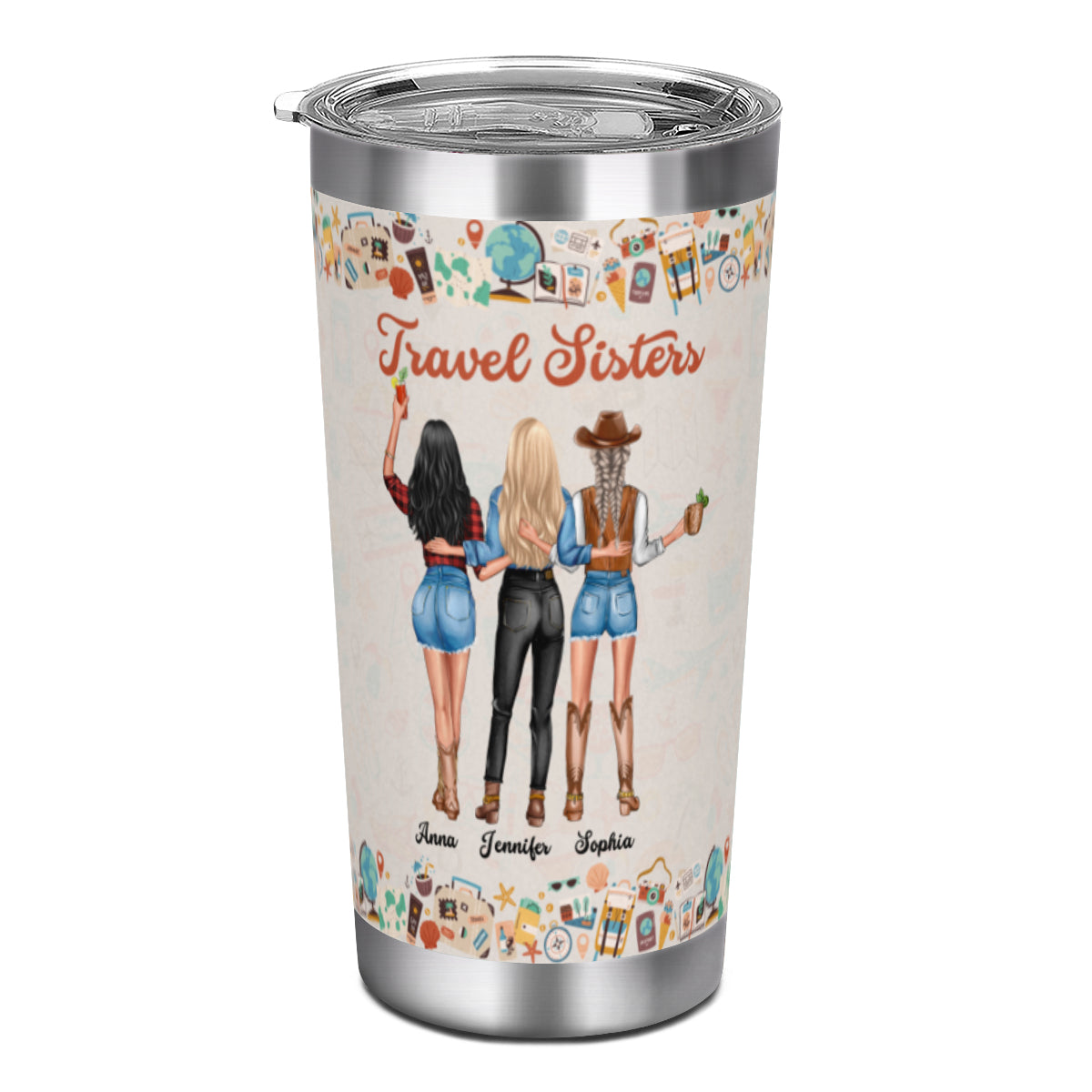 Life was Meant for Good Friends-Custom Tumbler for Best Friends