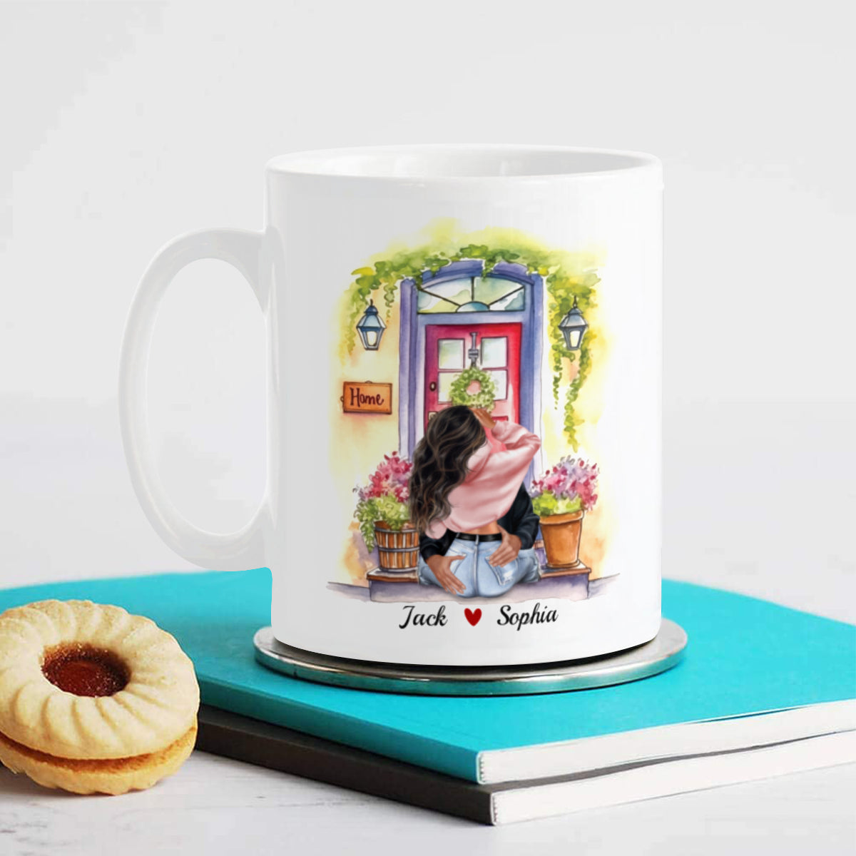 Amo cada parte de ti: taza personalizada para tu esposa o novia