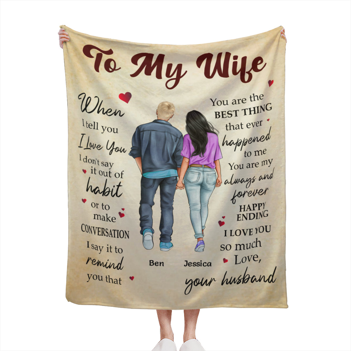 You Are My Always And Forever- Custom Blanket for Wife from Husband