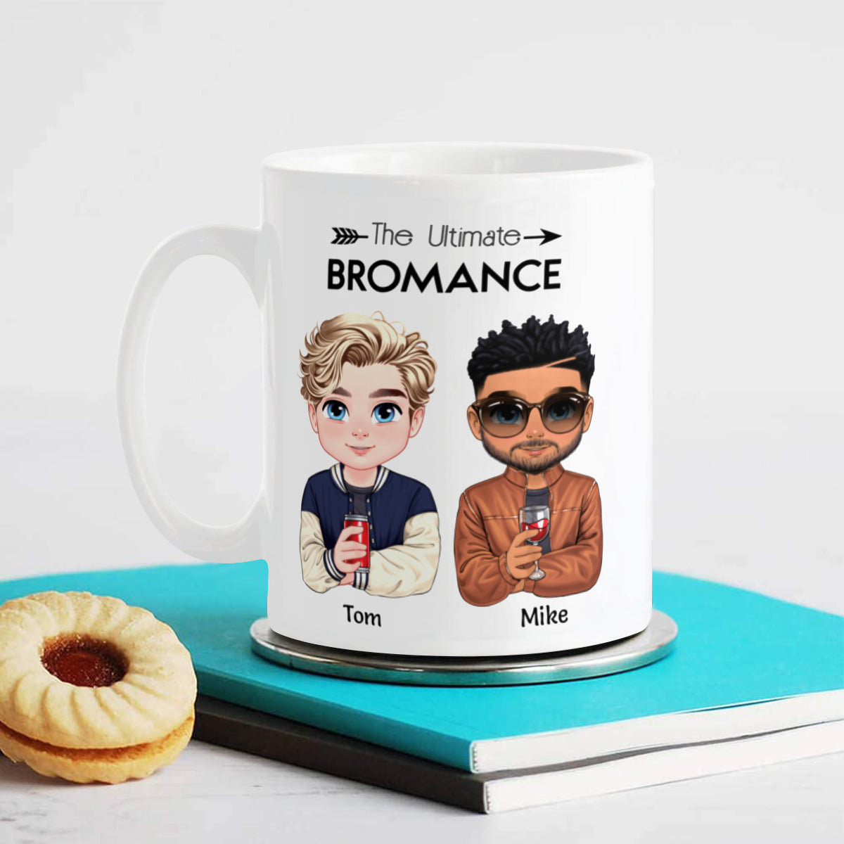 Saludos a nuestro legendario amor fraternal: tazas personalizadas para hermanos