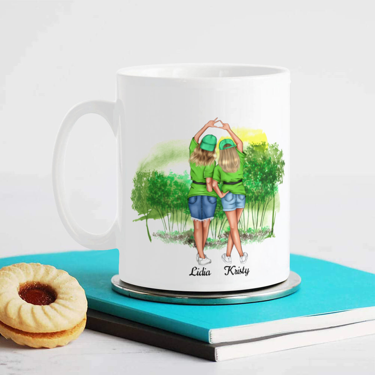 Amigos, puede que no siempre esté ahí contigo: tazas personalizadas para mejores amigos