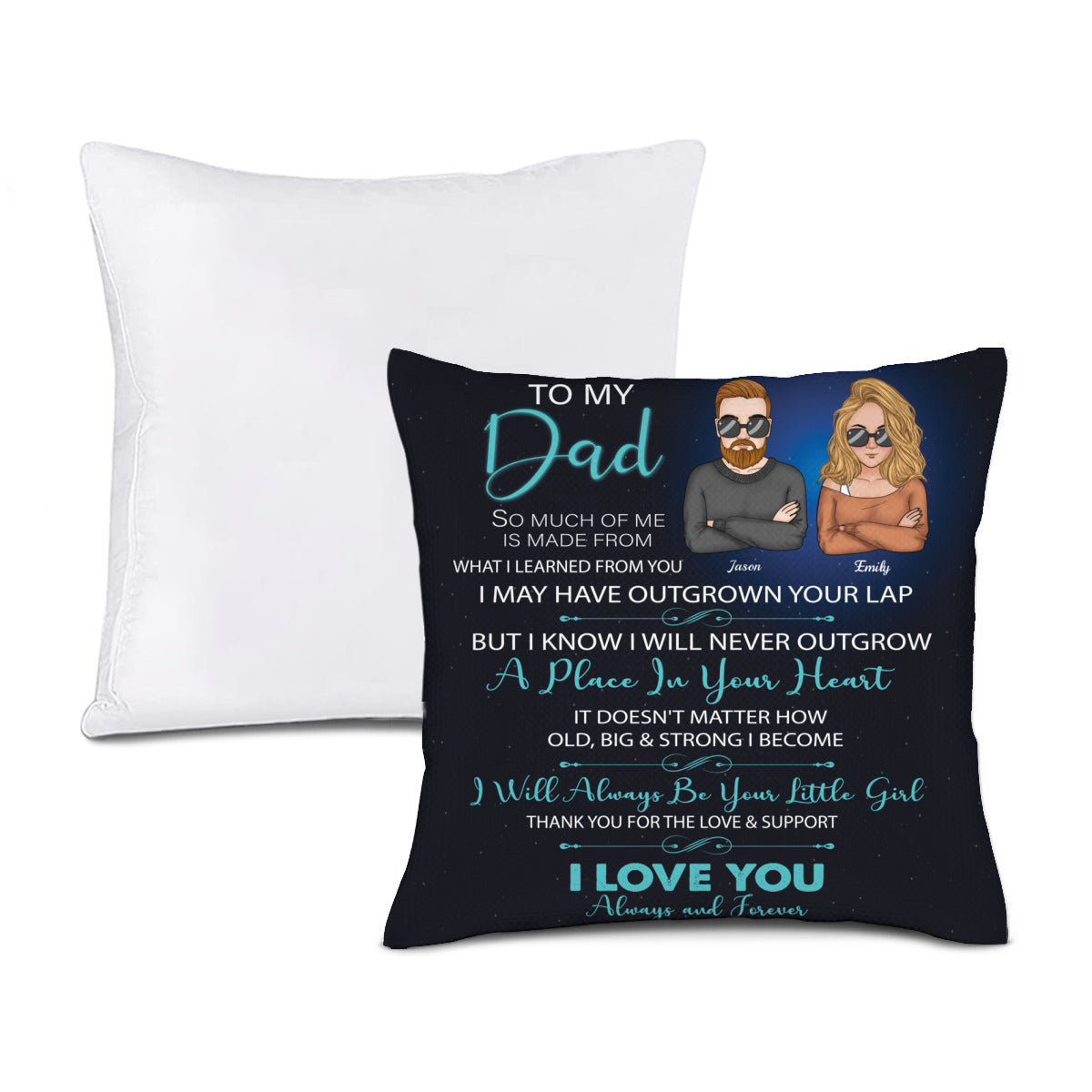 Custom Pillow for Dad from Daughter - The Perfect Personalized Gift