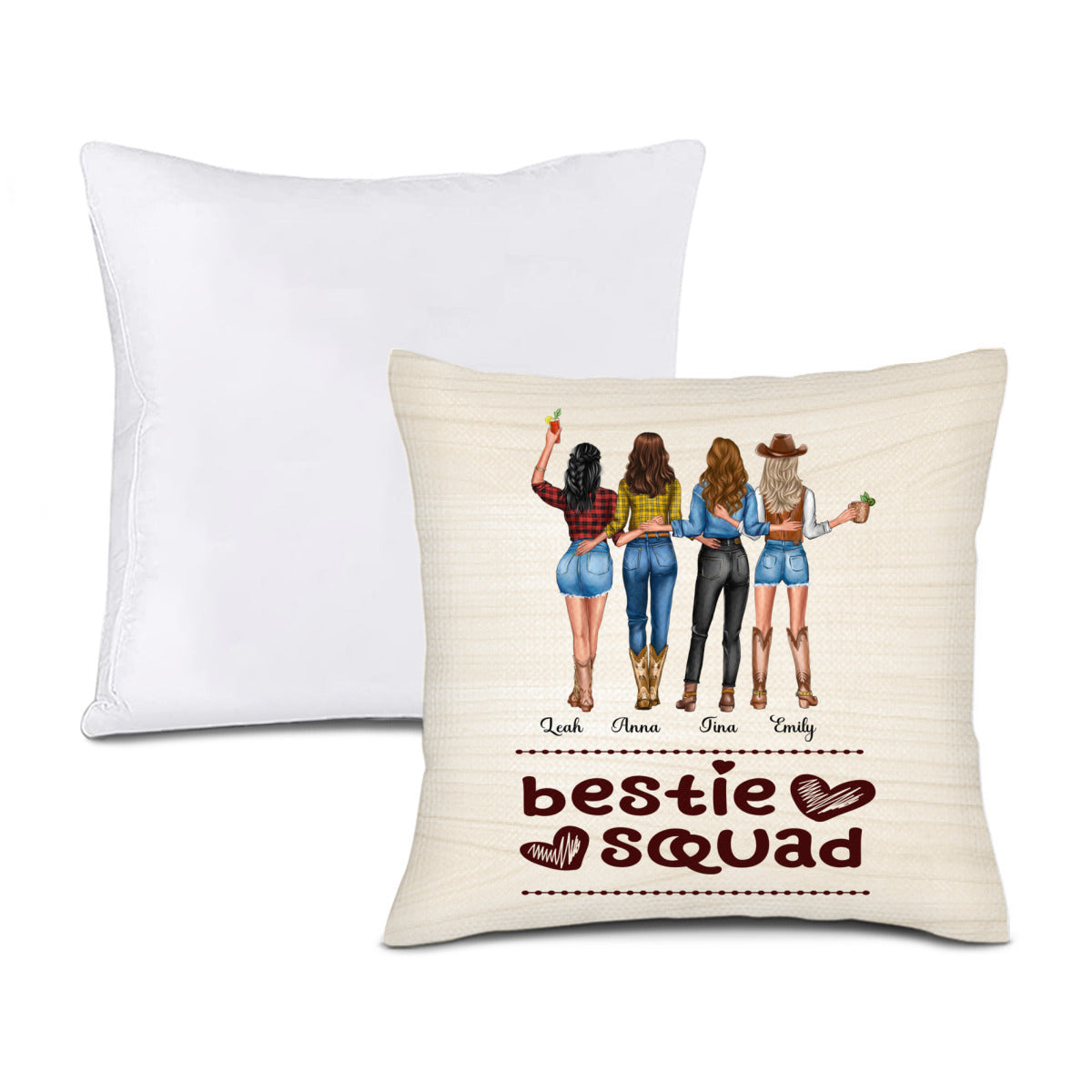 Bestie Squad: almohada personalizada para Bestie