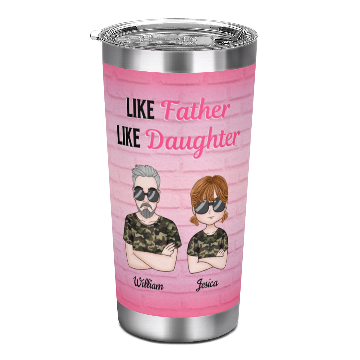 Like Dad Like Daughter-Personalized Tumbler Daughter Gifts to Dad