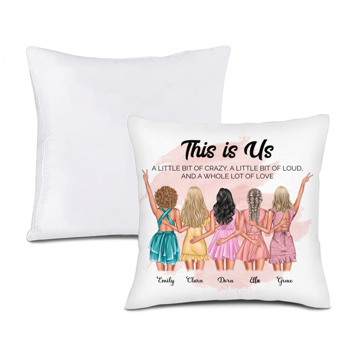 Un poquito de locura: almohada personalizada para hermanas