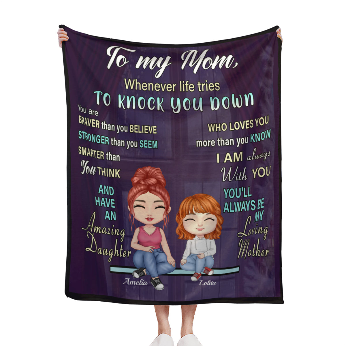 My Loving Mom Blanket from Daughter to Mom- Personalized Blanket to Mom