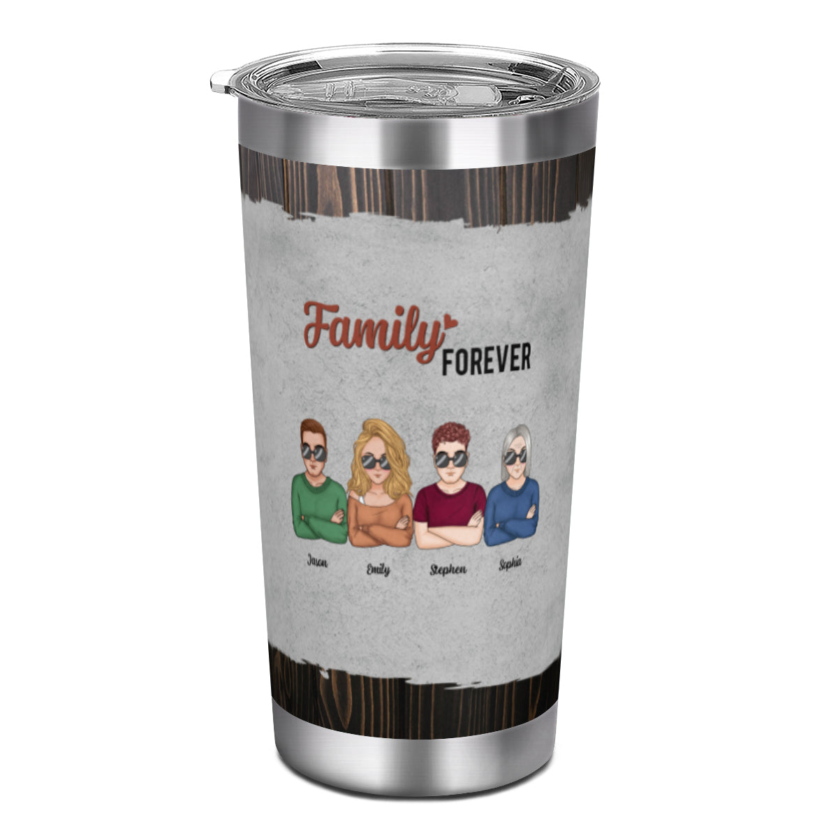 Side By Side Or Miles Apart Family-Tumbler Cups for Siblings