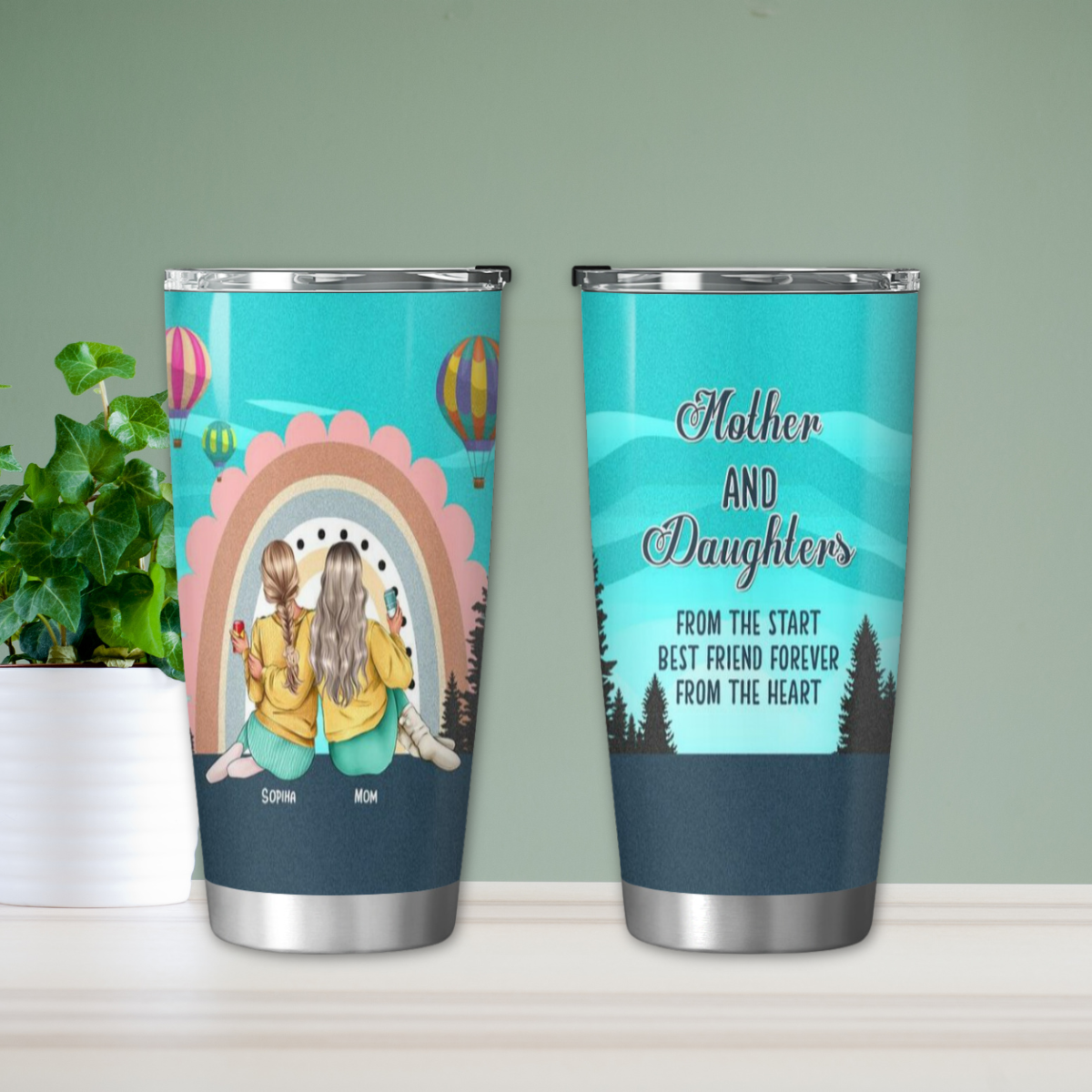 Madre e hija son mejores amigas - Regalo de vaso personalizado para mamá