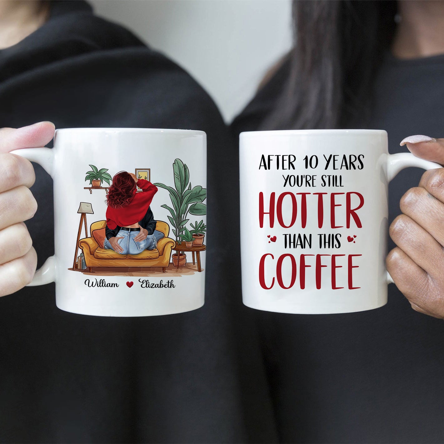 Después de X años, sigues estando más sexy: regalo de taza personalizado para pareja o amante