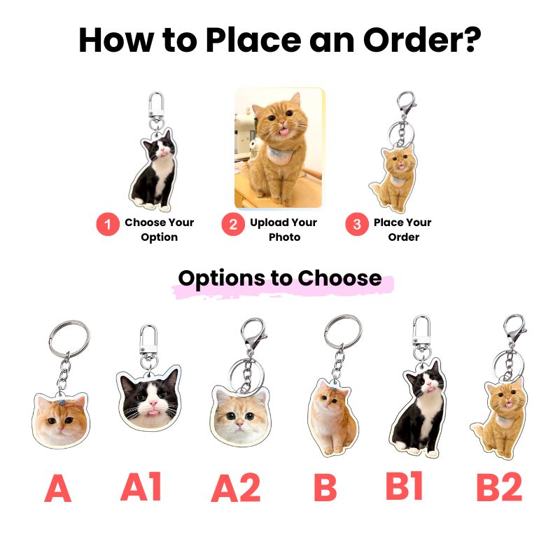 Custom Pet Keychains - Unique Dog Charm & Cat Charms for Pet Lovers