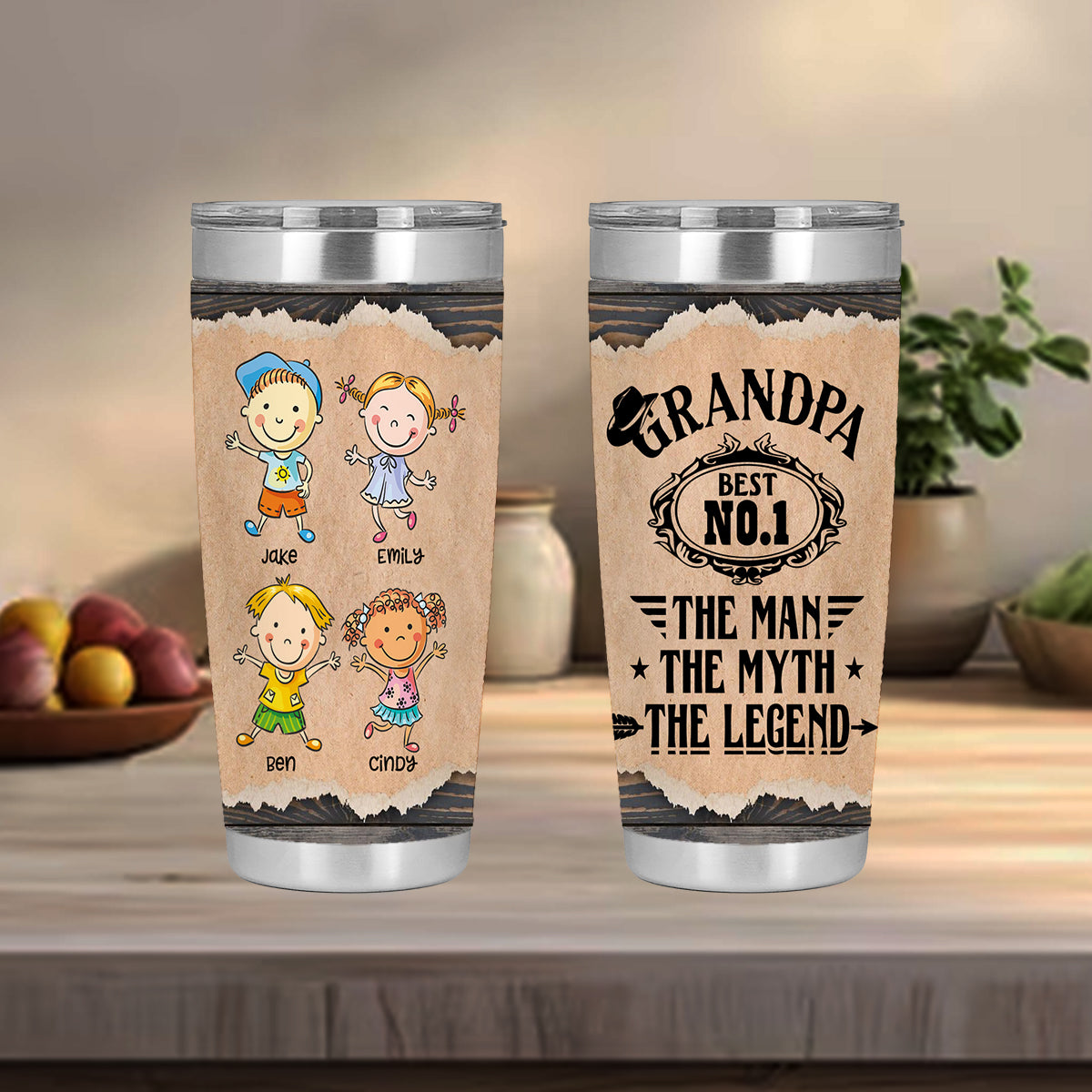 Grandpa Best NO.1-Custom Tumblers for Grandpa