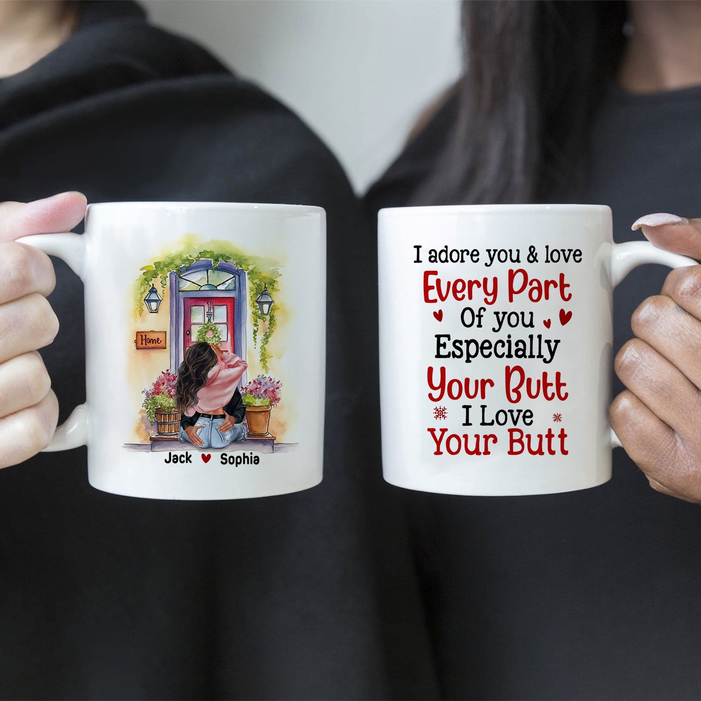 Amo cada parte de ti: taza personalizada para tu esposa o novia