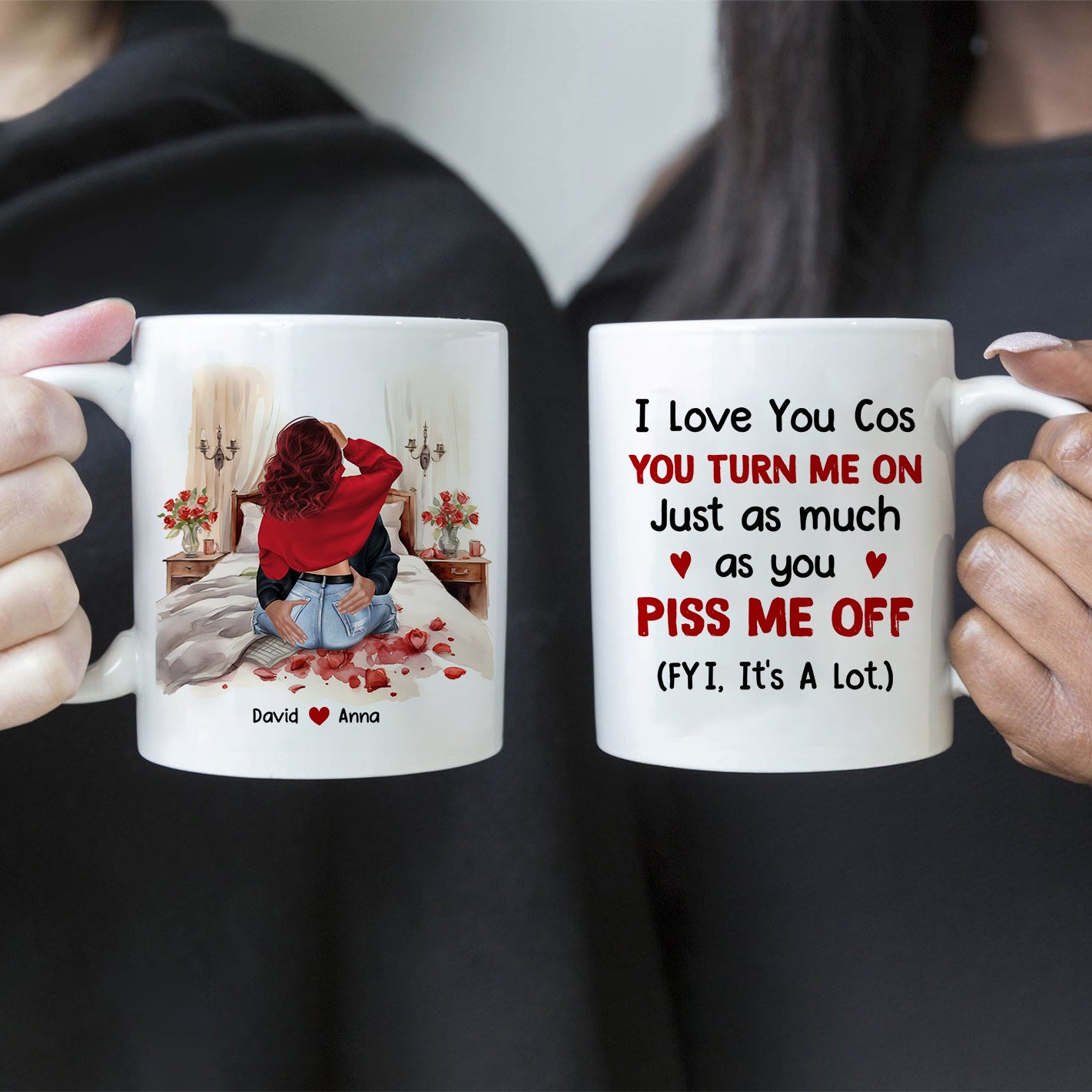 Te amo porque me excitas: regalo de taza personalizado para parejas o amantes