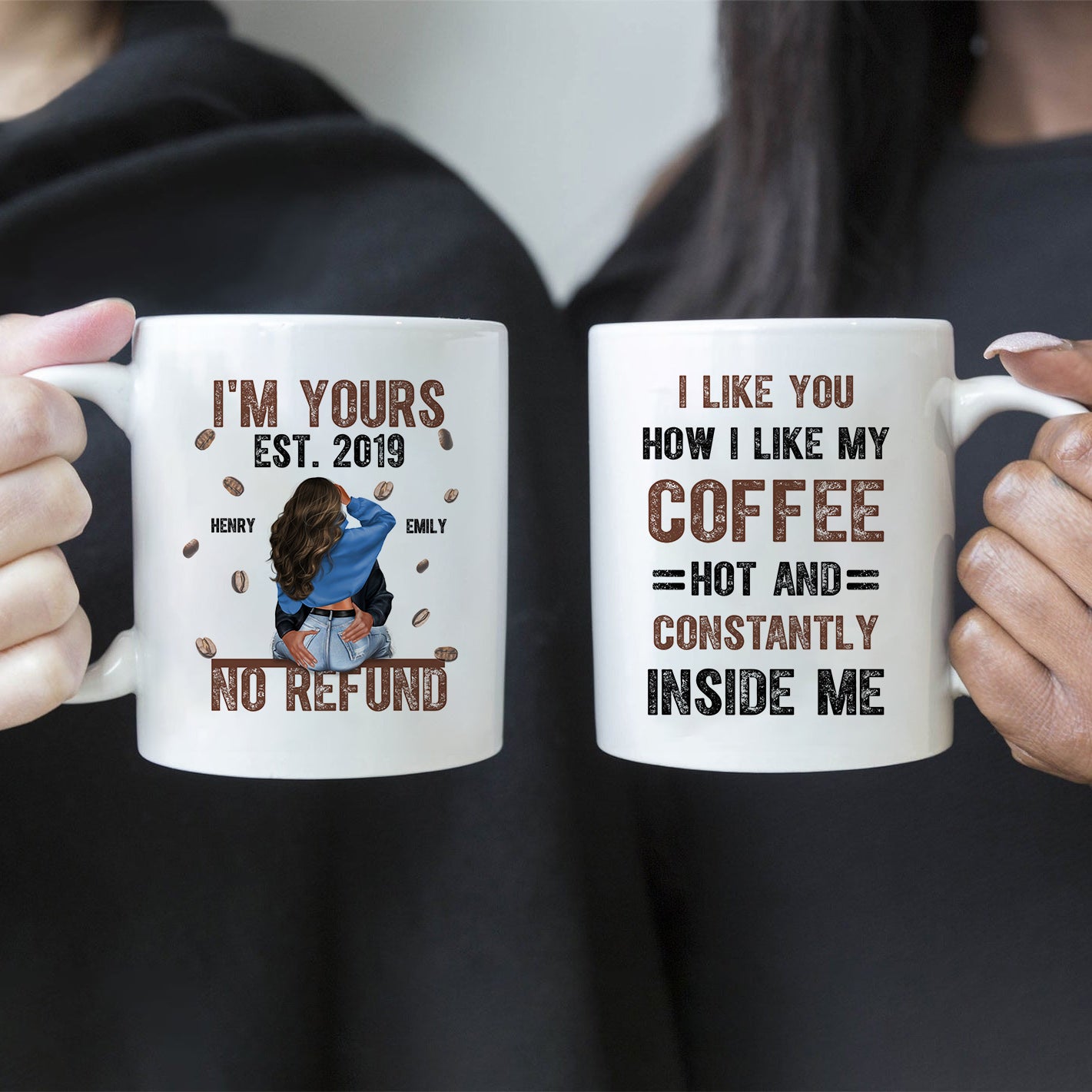 Soy tuyo. Sin reembolso: regalo de taza personalizado para esposo o novio