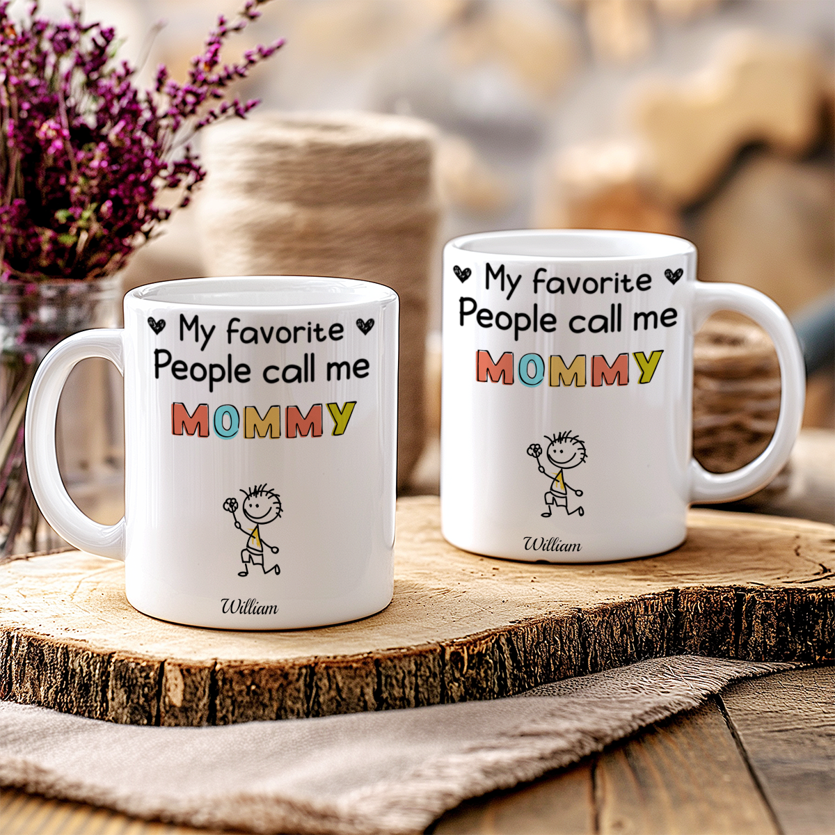 Mi gente favorita llama X-Taza personalizada para mamá/papá/abuela/abuelo