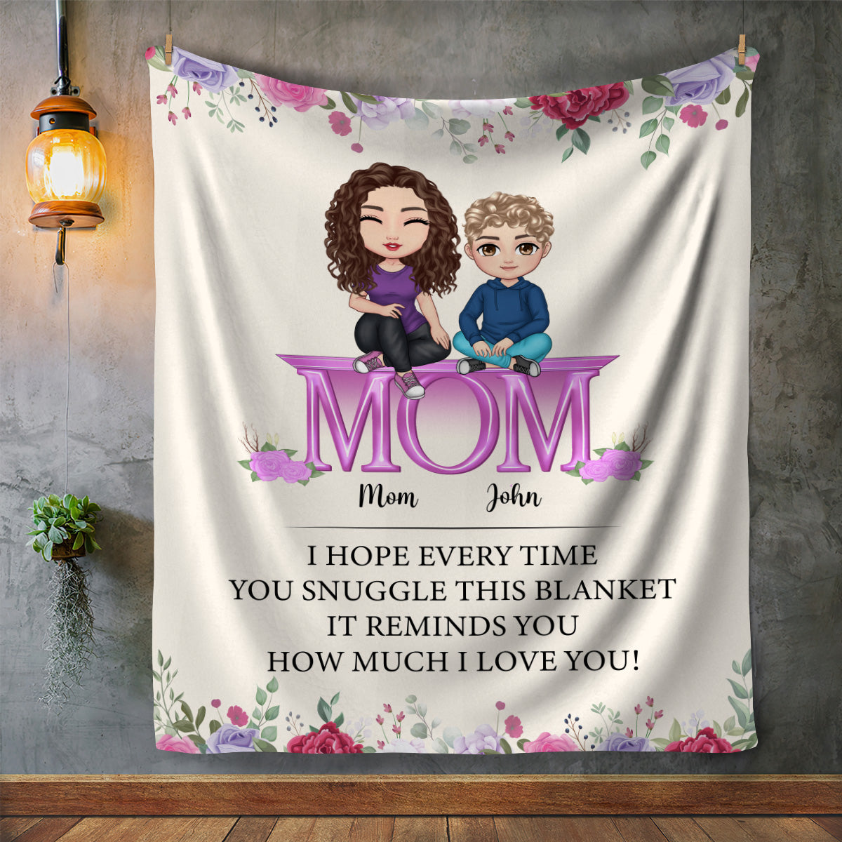 It Reminds You How Much I Love You- Personalized Blanket for Mom