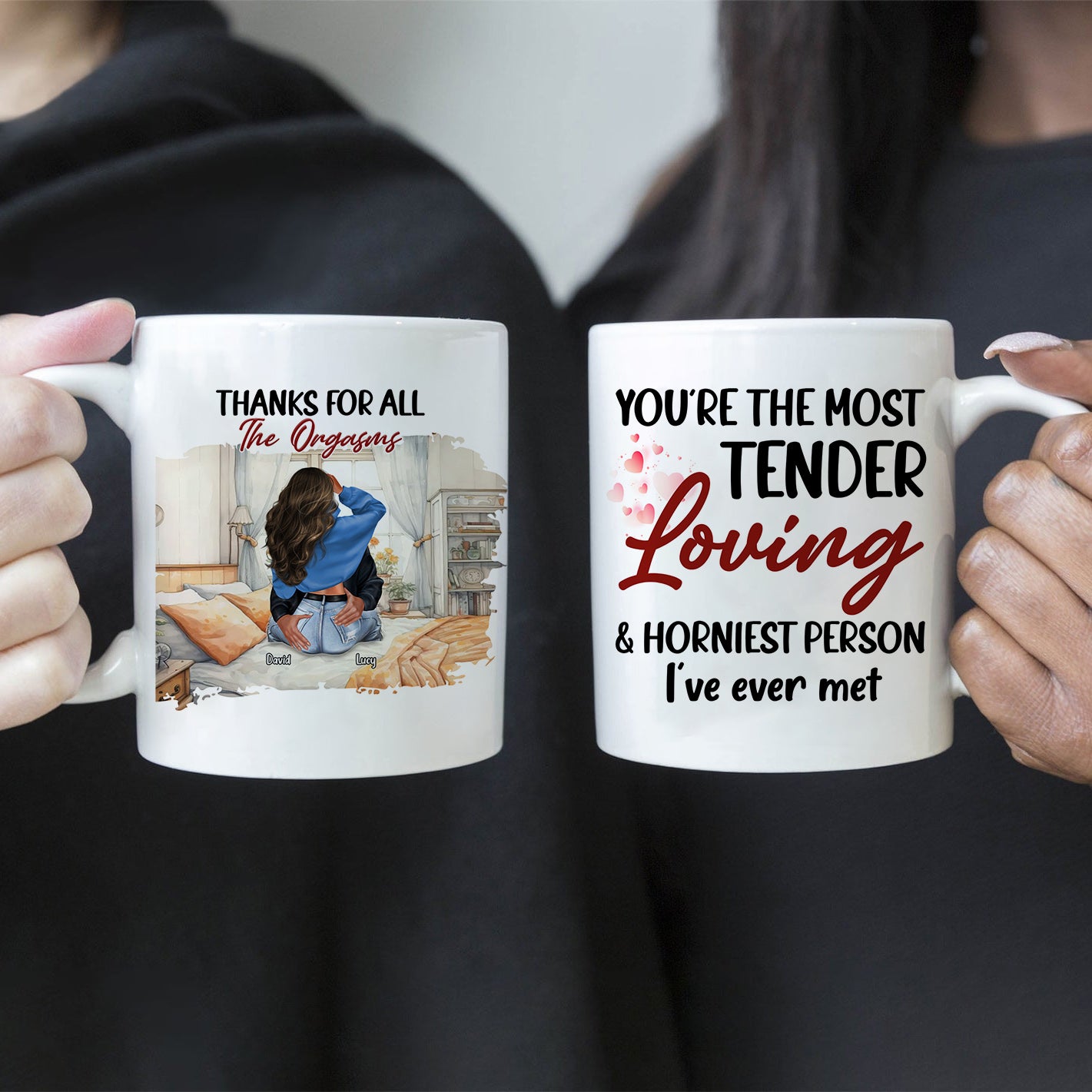 Gracias por todos los orgasmos: regalo de taza personalizado para parejas o amantes