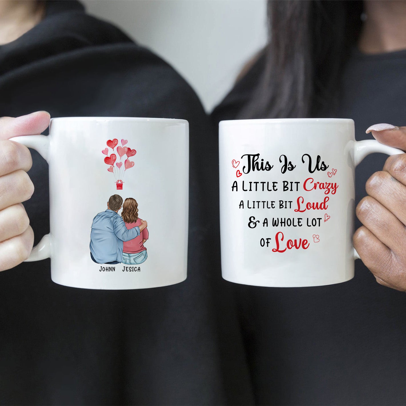 Somos nosotros. Mucho amor: taza personalizada para parejas y enamorados