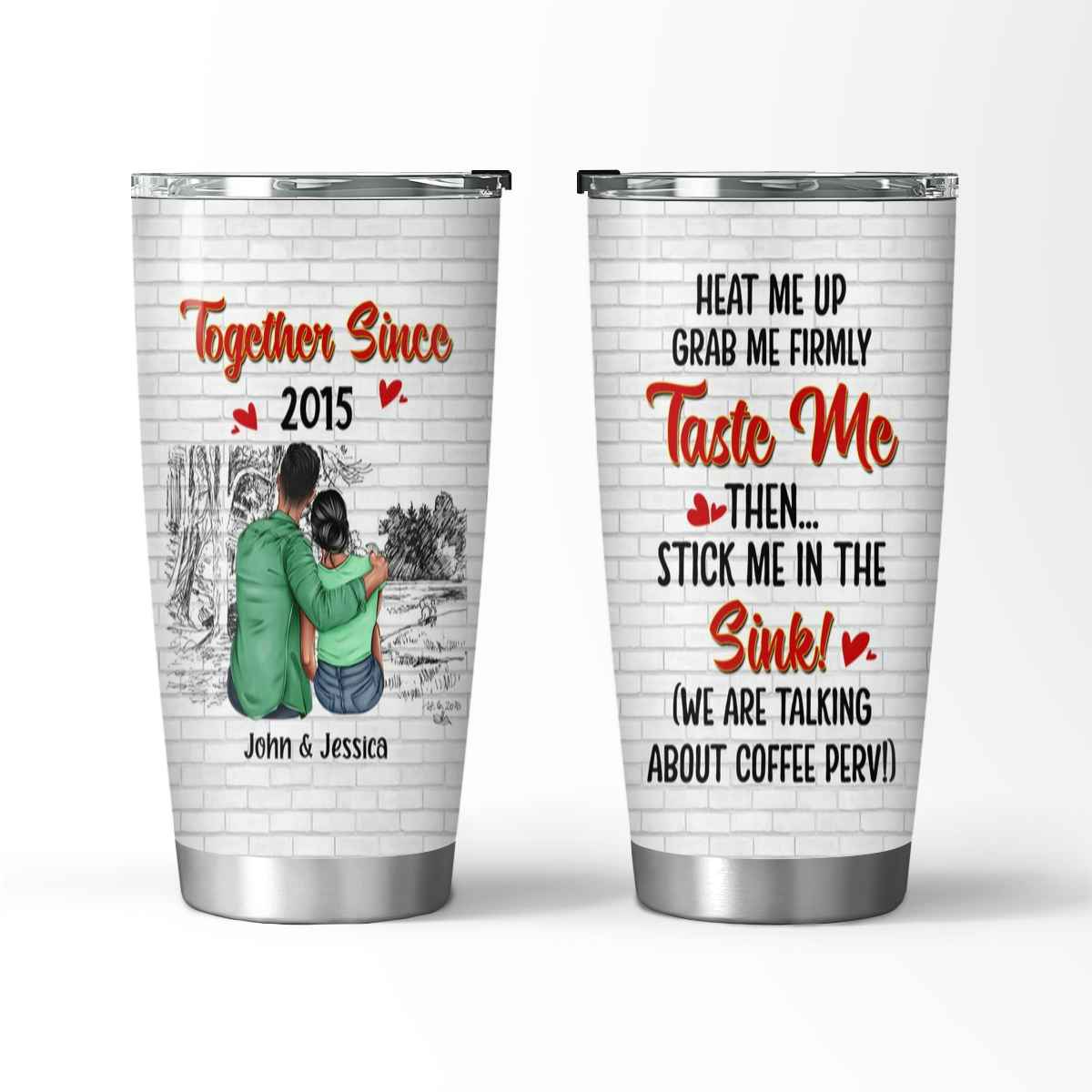 Together Since X Year- Personalized Tumbler Gift For Lover or Couple