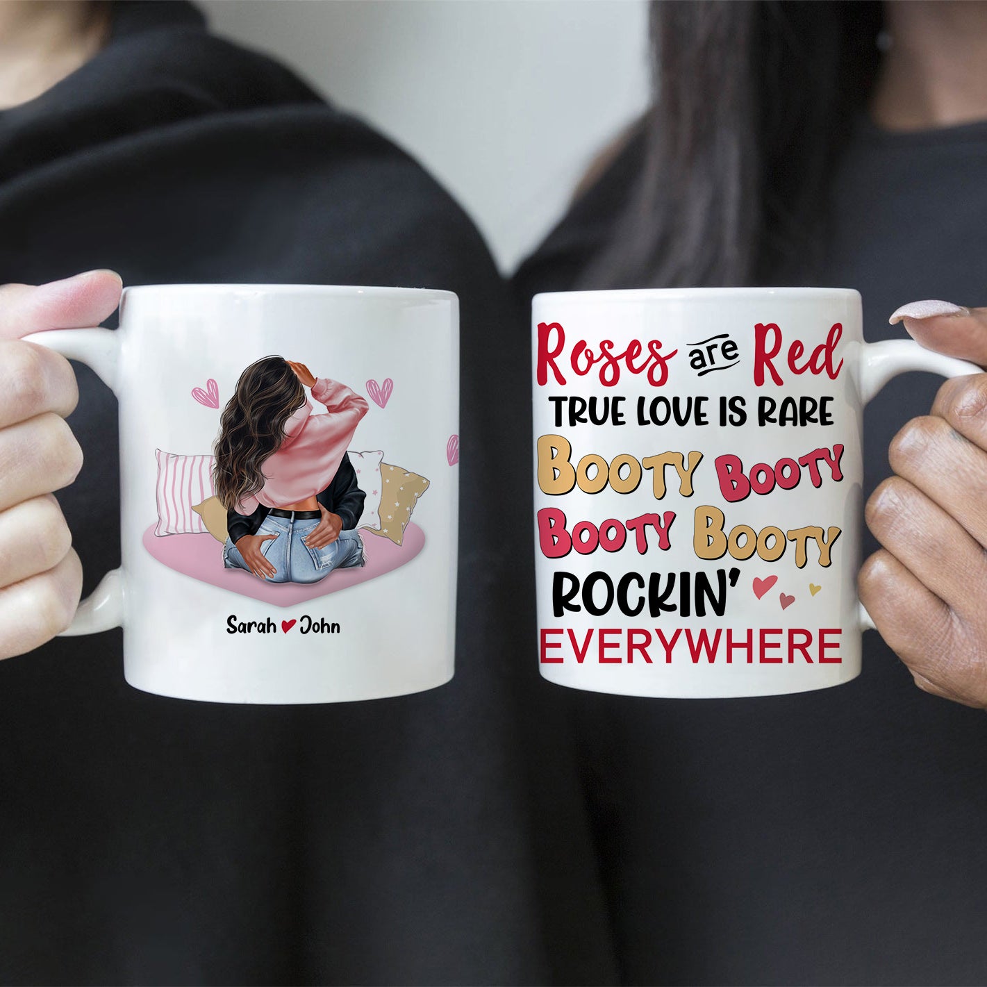 El amor verdadero es raro: taza personalizada única y sincera para pareja o amante