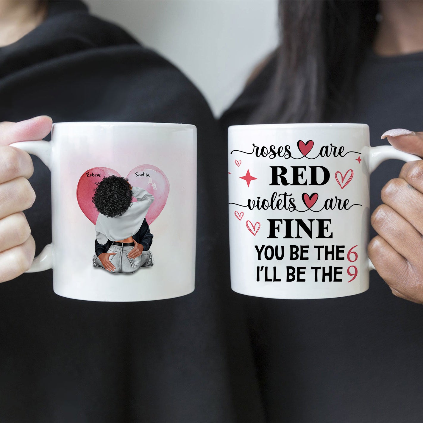 Tú serás el 6 y yo seré el 9: regalo de taza personalizado para amantes o parejas