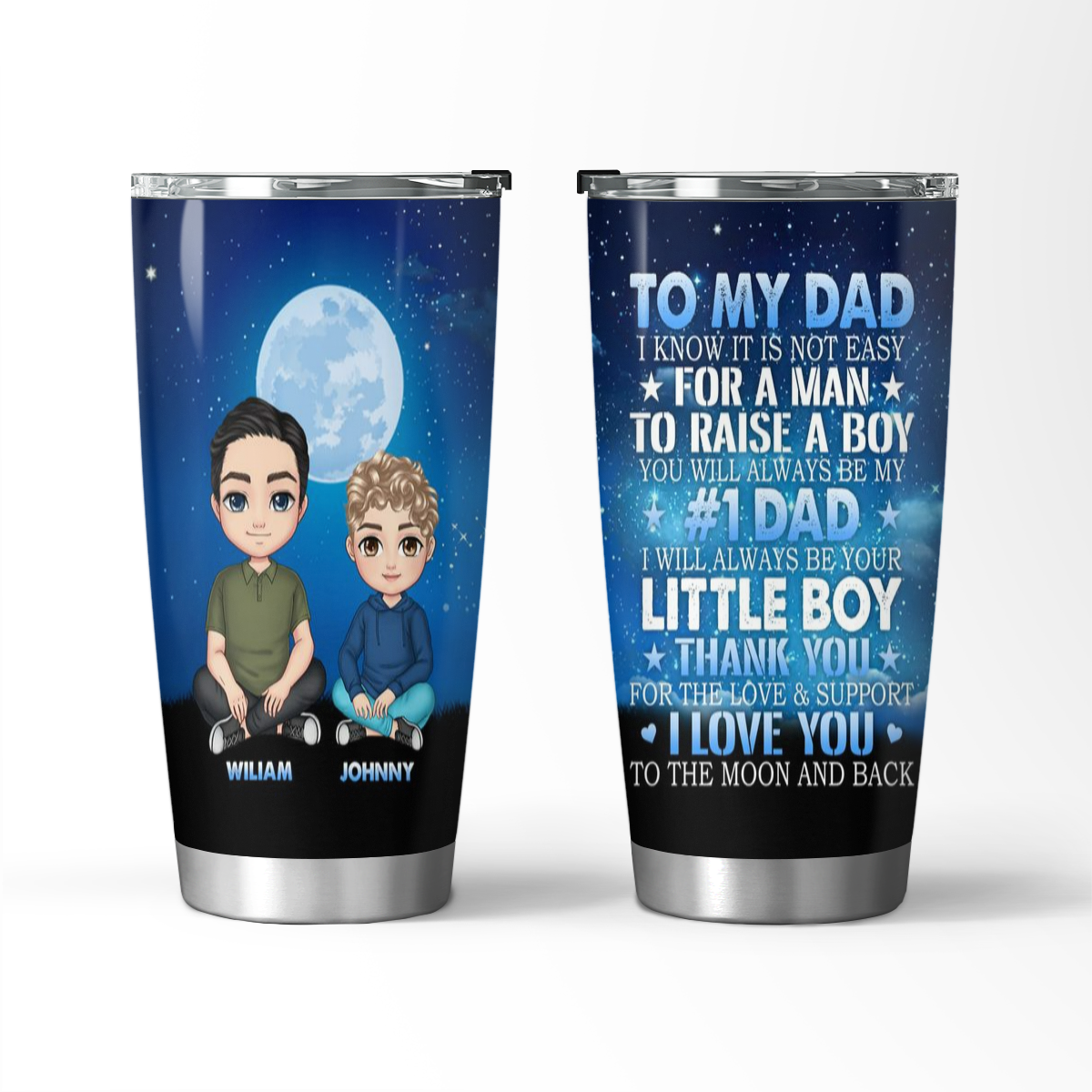 Siempre serás mi papá número uno: vaso personalizado como regalo para papá de parte de su hijo