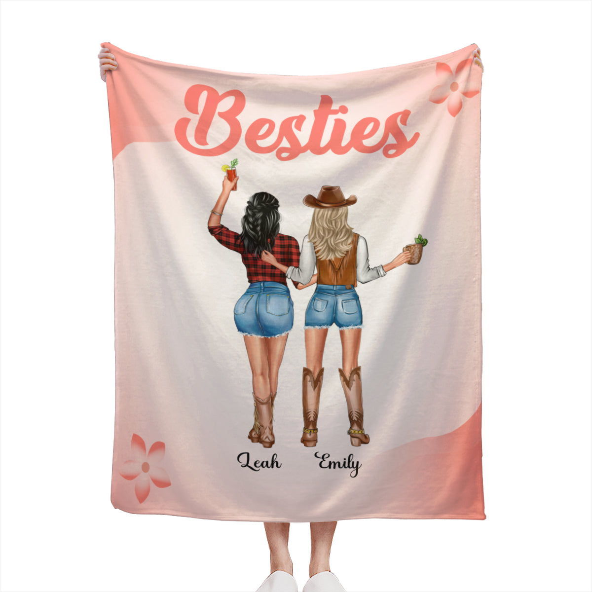 To My Besties-Blanket With Pictures for My Besties