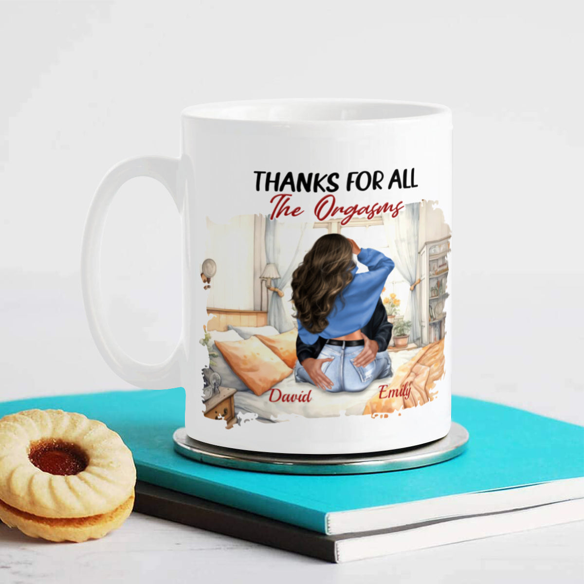 Gracias por todos los orgasmos: regalo de taza personalizado para parejas o amantes