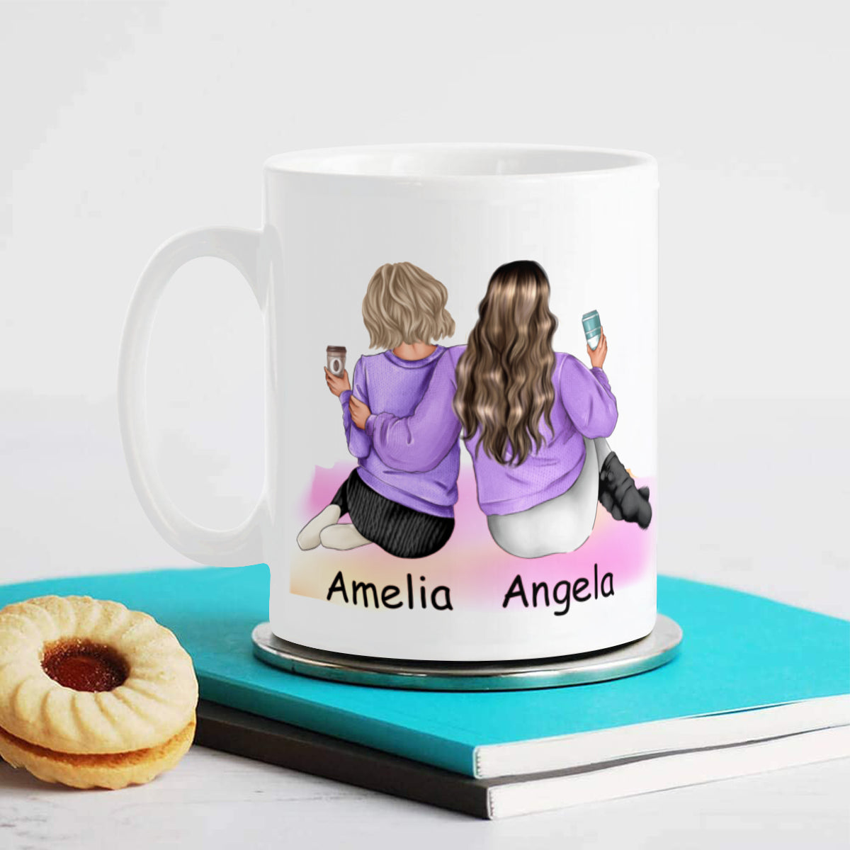 The Love Between Mother and Daughter Knows No Distance-Personalized Mug for Mom and Daughter