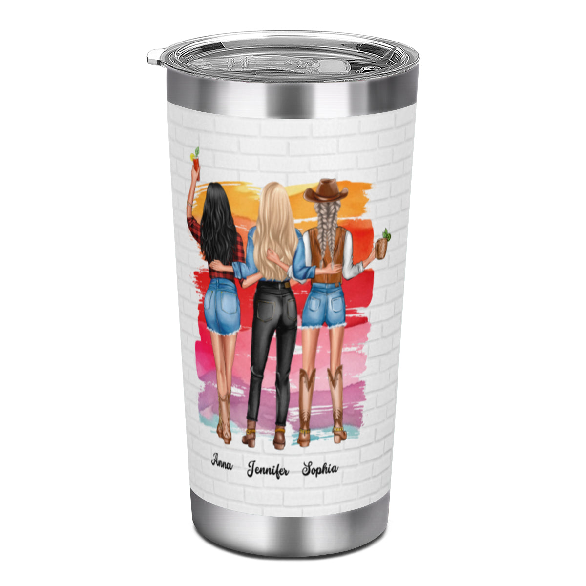 Algunas chicas son mejores amigas: vaso personalizado para mejores amigas