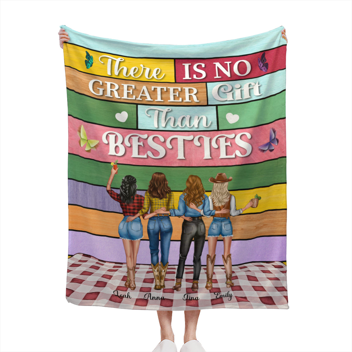 There Is No Greater Gift Than Besties-Custom Blanket for Besties