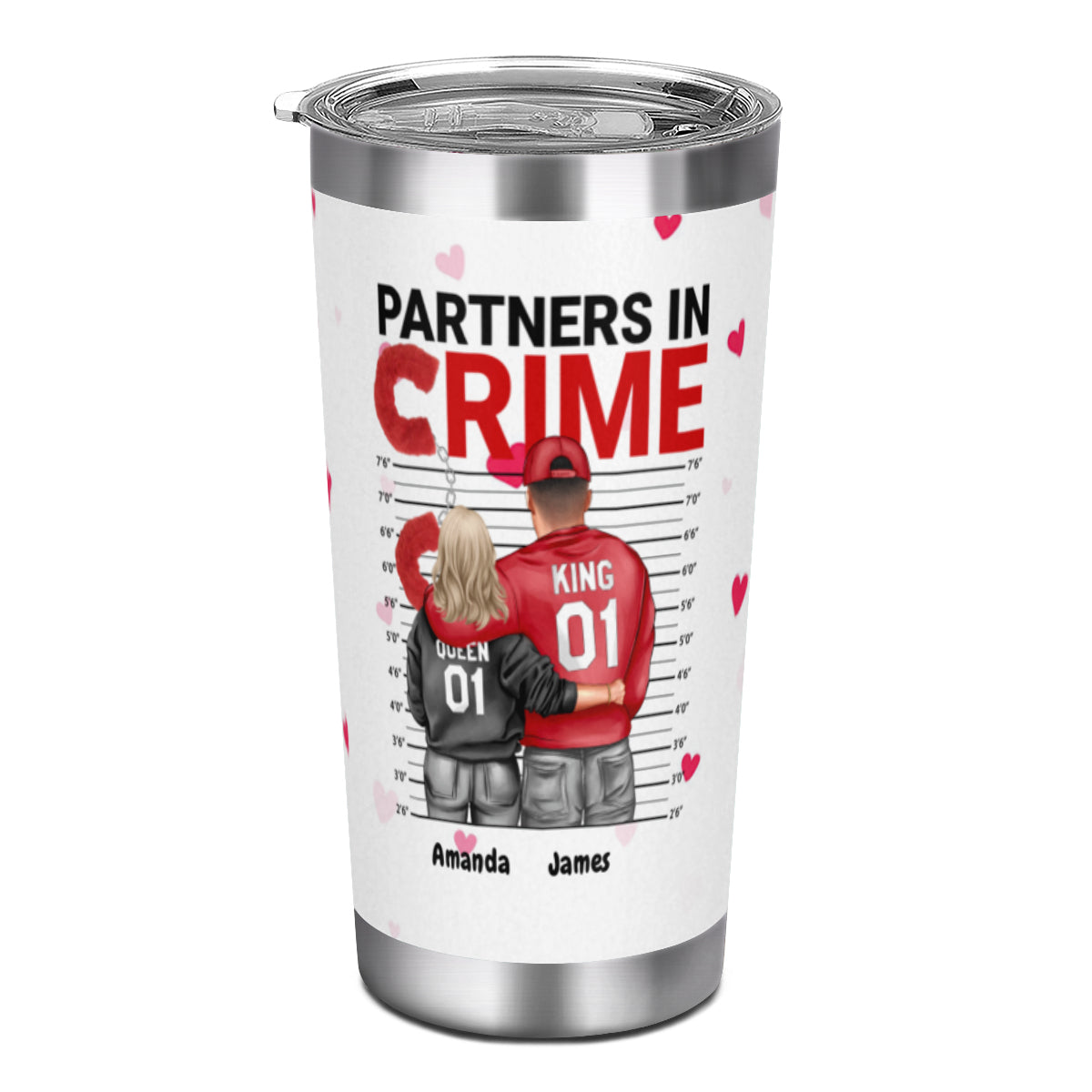 Partners in Crime- Custom Tumbler Gift for Couples or Lovers