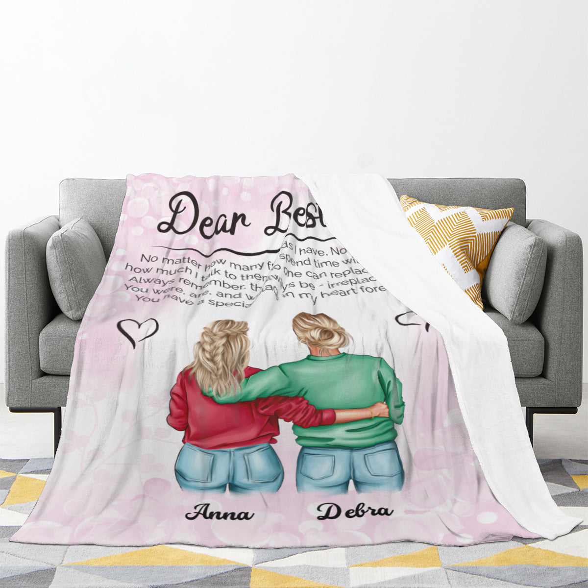 You Have a Special Place in My Heart Forever-Photo Blanket for Bestie
