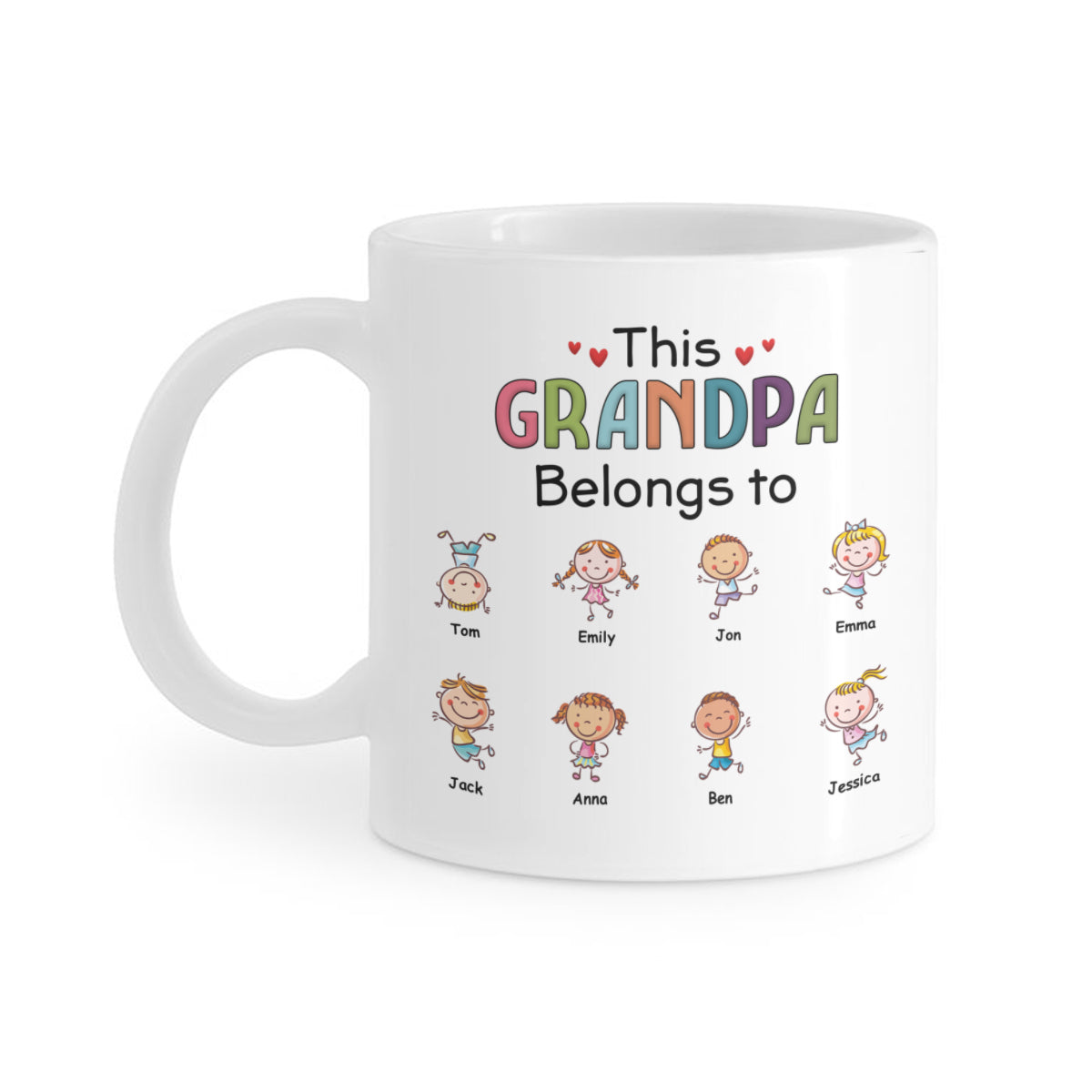 This Grandpa Belongs To - Custom Mugs for Grandpa