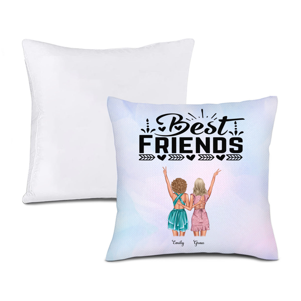 Mejores amigos: almohada personalizada para mejores amigos