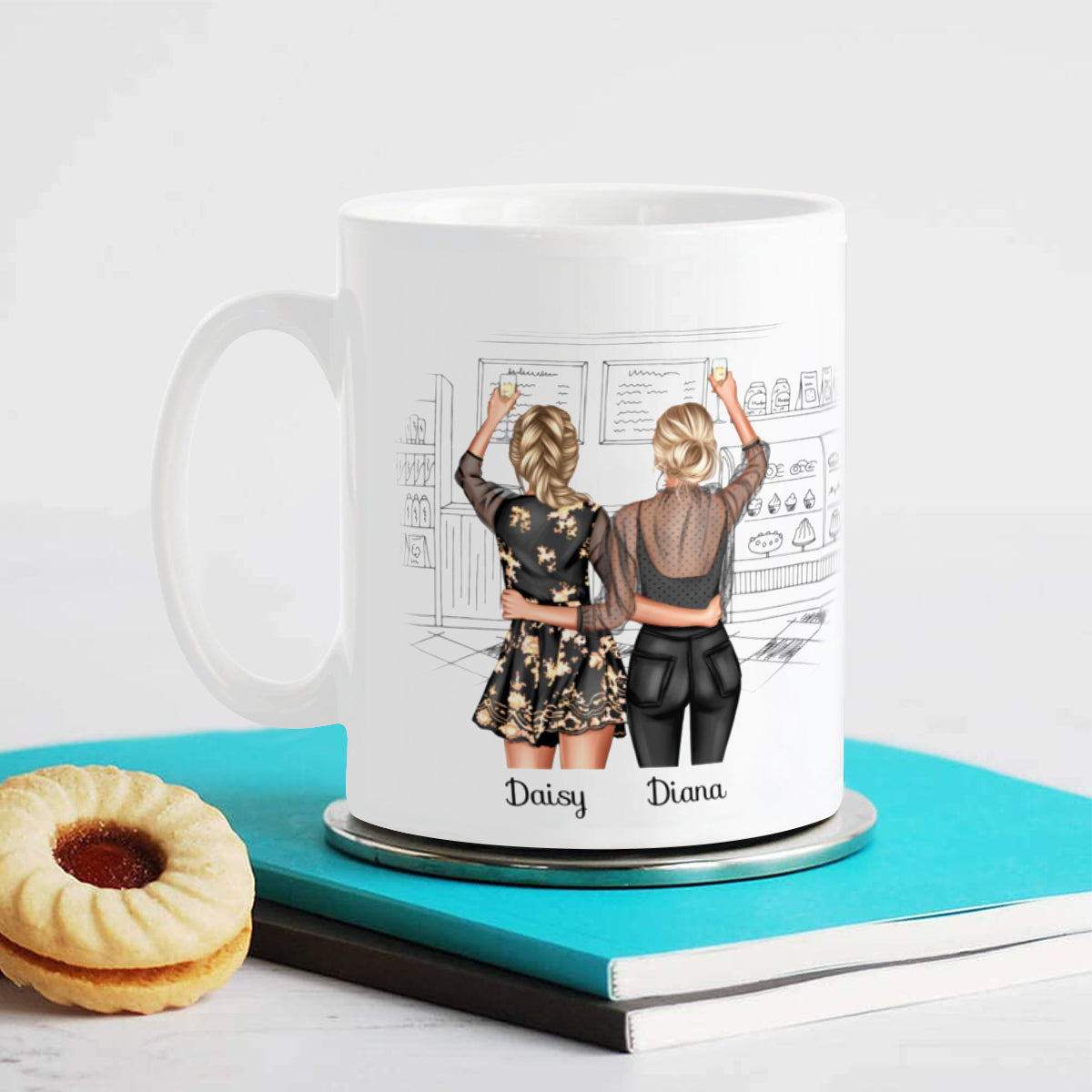 Bestie Here's To Another Year of Boding Over-Custom Mugs for Best Friend