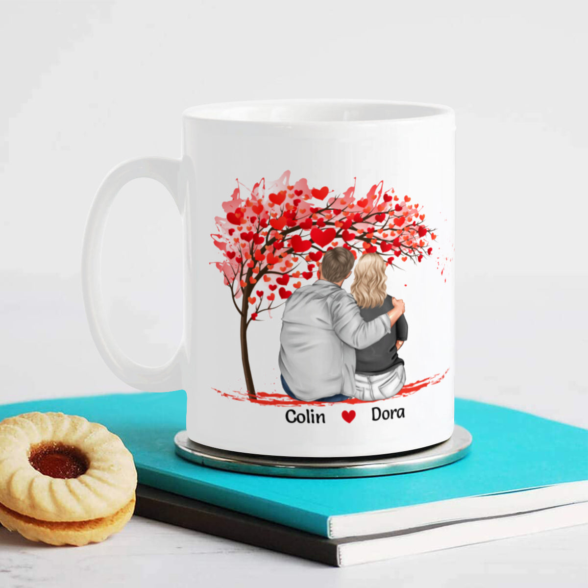 Mis pensamientos traviesos te involucran a ti y a mí: taza personalizada para pareja o amante