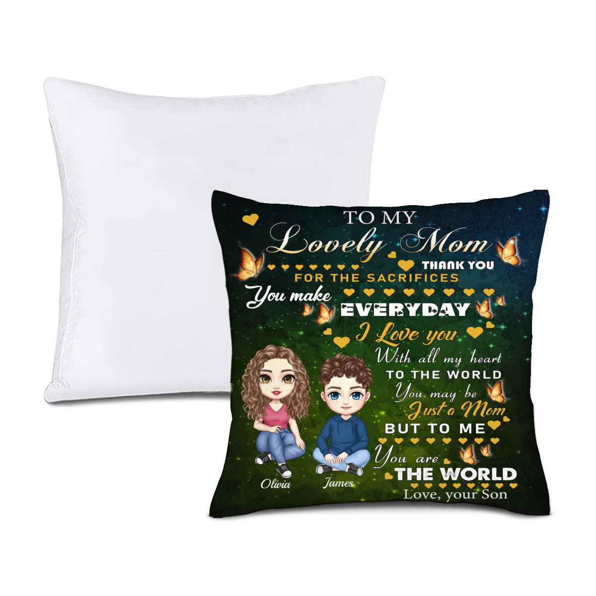 Thank You For The Sacrifices- Custom Pillow for Mom from Son