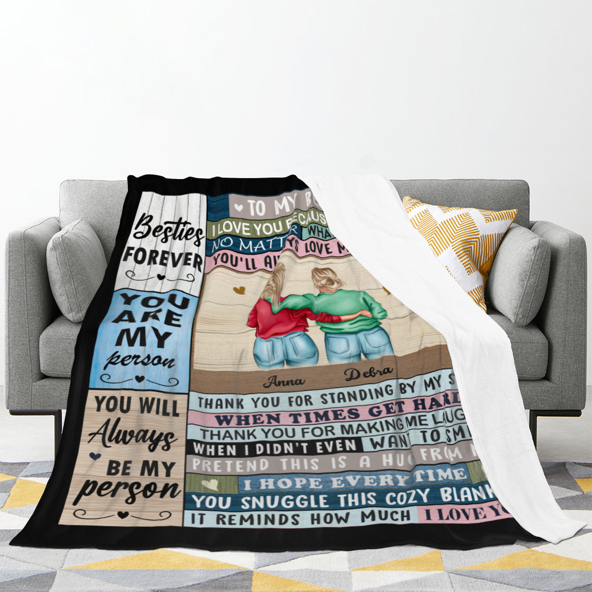 Bestie Forever, You Are My Person - Custom Blanket for Besties