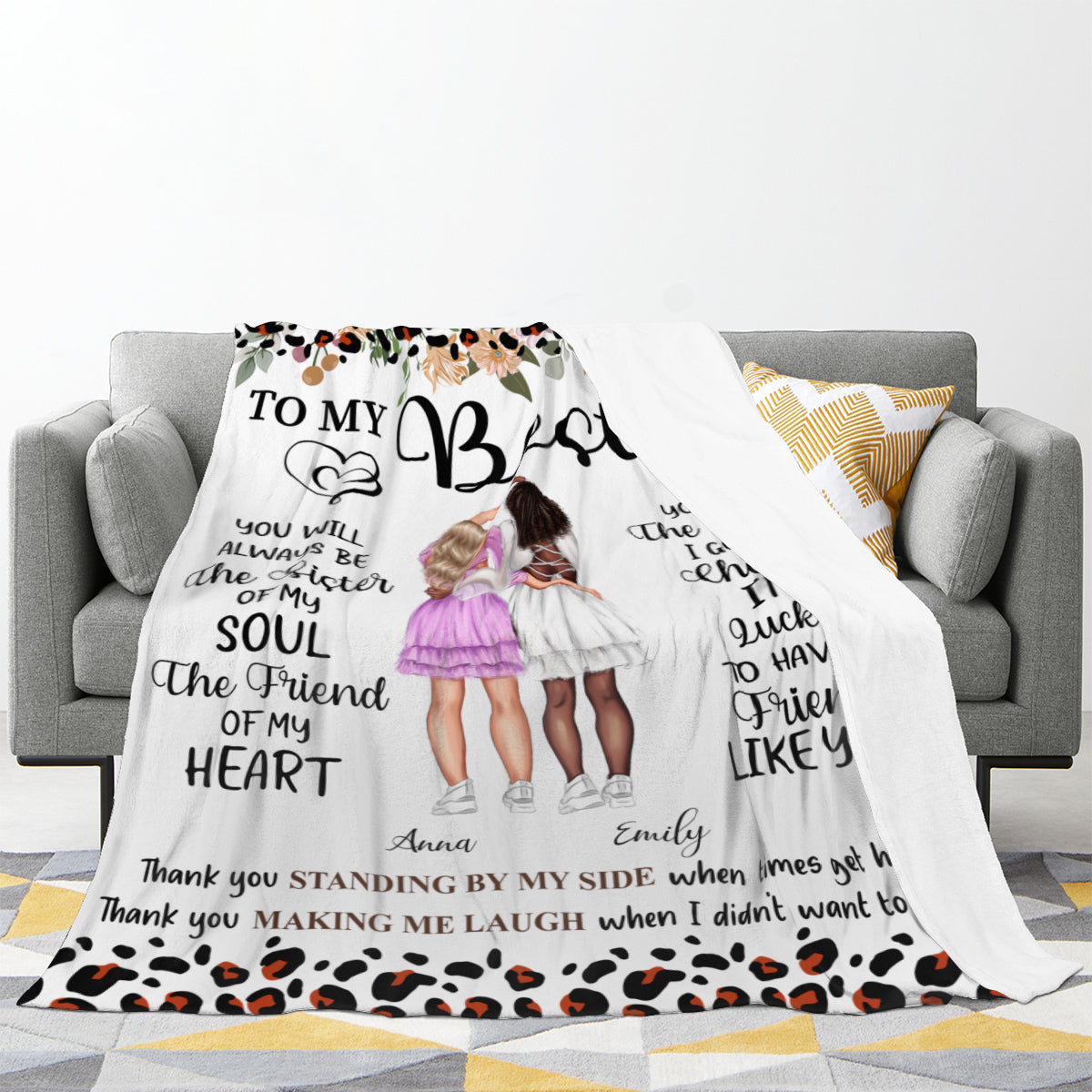You Will Always Be The Sister Of My Soul-Blanket With Pictures for Bestie