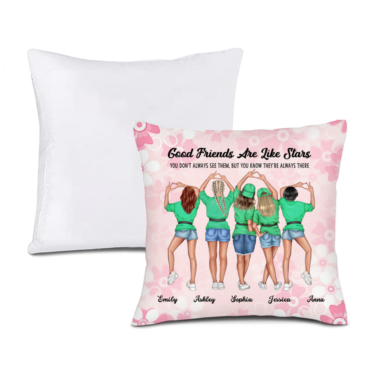 Good Friends Are Like Stars-Custom Pillow for Best Friends