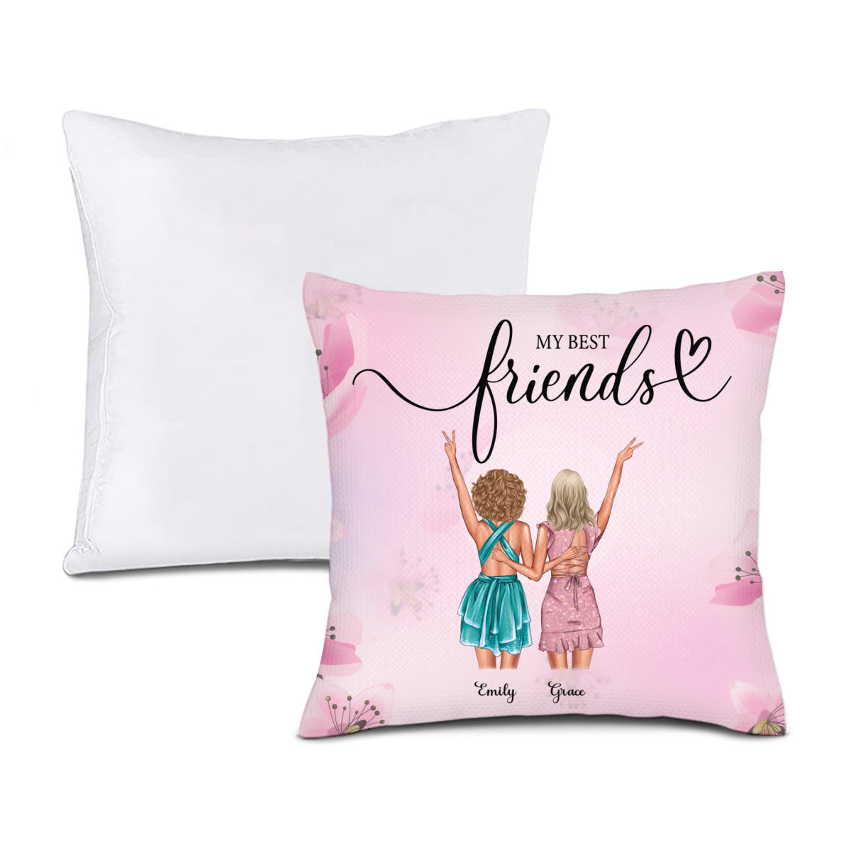 Mis mejores amigos: almohada personalizada para mejores amigos