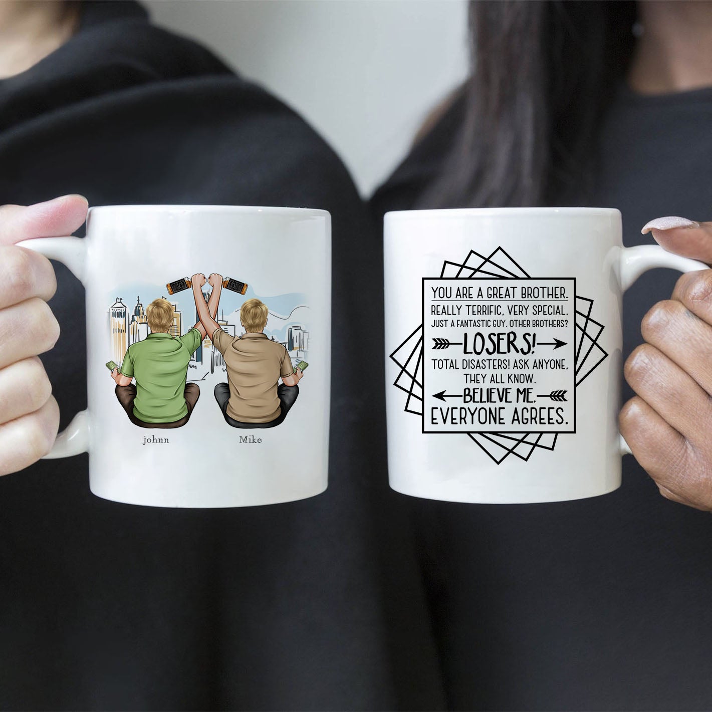 Eres un gran hermano - Taza de café personalizada para hermano